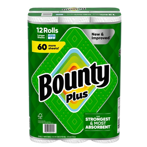 BOUNTY PLUS PAPER TOWEL, 86 SHEETS